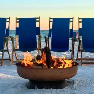 2 gallery beach bonfire